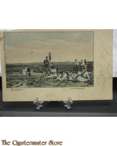 Prent briefkaart 1905 Kampleven Schietoefeningen