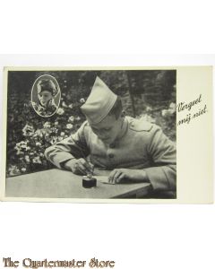 Prent briefkaart mobilisatie 1940 "Vergeet mij niet"
