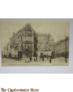 Carte Postale 1914 Bombardement van Antwerpen hoek der Vlierstraat te Berchem 7,8 en 9 oktober