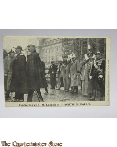 Carte Postale Funerailles de S.M. Leopold II Sortie du Palais