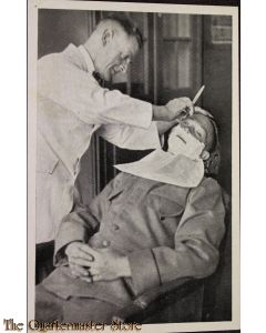 Prent briefkaart mobilisatie 1940 Nederland paraat Geknipt en geschoren