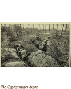Prent briefkaart mobilisatie 1940 Nederland Paraat loopgraaf inspectie
