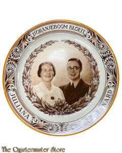 Keramieken Wandbord  D'Oranjeboom bloeit Juliana Bernhard