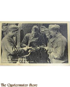 Prent briefkaart mobilisatie 1939 Facteur ijverige man