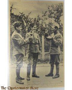 Prent briefkaart mobilisatie 1939 Menu 3 man