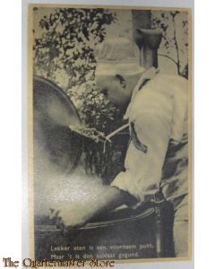 Prent briefkaart mobilisatie 1939 Lekker eten punt