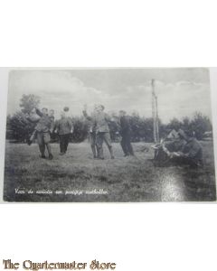 Prent briefkaart mobilisatie 1939 partijtje voetballen