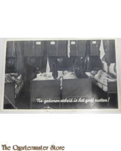 Prent briefkaart mobilisatie 1939 Na gedane arbeid