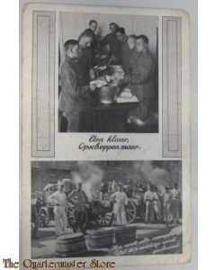 Prent briefkaart mobilisatie 1939 Eten klaar?