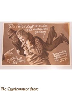 Prent briefkaart mobilisatie 1939 Suiker erwtensoep
