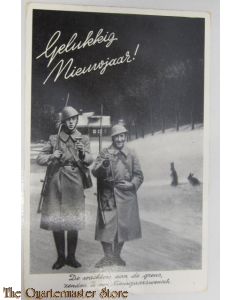 Prent briefkaart mobilisatie 1939 Grens Wensch