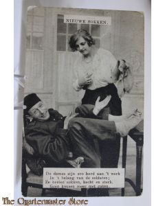 Prent briefkaart 1940 mobilisatie nieuwe sokken