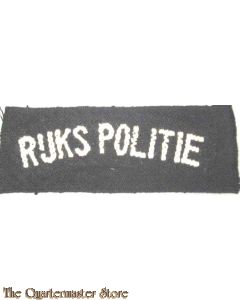 Straatnaam Rijks Politie Brabants weefsel (Police shouldertitle 1945-46)
