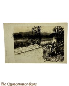 (Feld) Postkarte  1915 2 German soldiers in ruins 