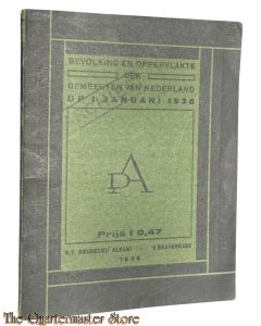 1936 Boekje Bevolking en oppervlakte der Gemeenten van Ned 1936