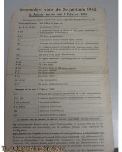 Bonnenlijst voor de 2e periode 1945 21 jan - 3 febr Overijssel