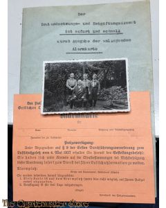Alarmkarte mit Umschlag und Photo Luftschutz 