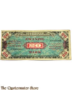 US Army Invasion money 20 Mark 1944