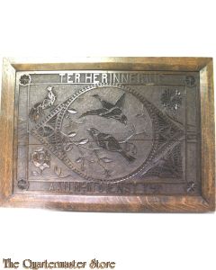 Houten wandbord ter herinnering aan mijn diensttijd anno 1917