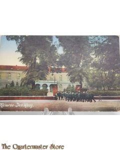Prent briefkaart 1905 mobilisatie Kazerne Den Haag