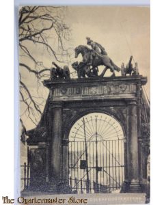 Prent briefkaart mobilisatie 1914 Leiden Doelenpoort Kazerne