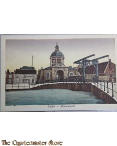 Prent briefkaart 1914 mobilisatie Morschpoort Leiden