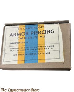 Carton box for 20 pieces armor piercing .30 M 2