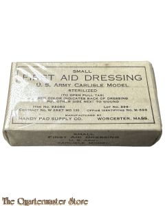 Small first-aid dressing US Army Carlisle model (Sterilized) WW2 item 92060