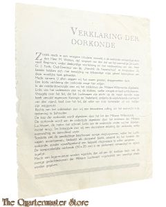Dokument - herdenkingsoorkonde voor het voormalige 2e Luchtvaart Regiment