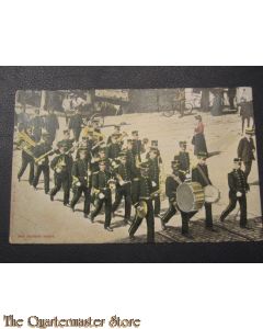 Prent briefkaart 1905 Het fanfare korps