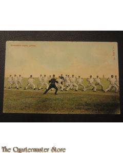 Prent briefkaart 1905 Gymnastiek zonder geweer