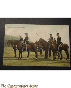 Prent briefkaart 1905 Generaal met Staf, groote tenue