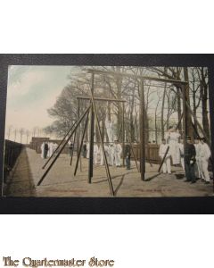 Prent briefkaart 1905 Gymnastische oefeningen 