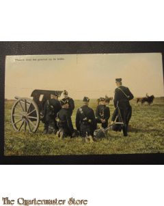 Prent briefklaart 1905 Theorie over het geschut op de heide