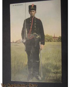 Prent briefkaart 1904 Op Schildwacht
