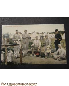 Prent briefkaart 1905 Schoonmaken Keuken materiaal 