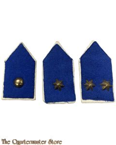 3 tal Kraagspiegels Vaandrig , 2e en 1e Luitenant Verbindingsdienst