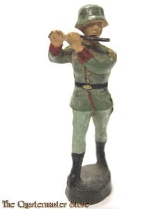 Wehrmacht muzikant dwarsfluit Elastolin (German musician flute WW2)
