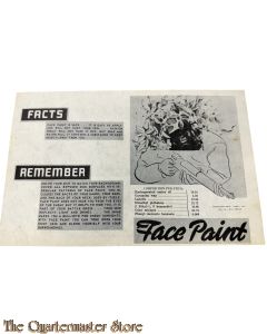 US Army Instruction pamphlet Using Face Paint 