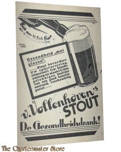 Reclame ansicht v Vollenhoven's Stout de Gezondheidsdrank ! 1932