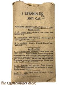 WW2 British Army Eye Shields Anti-Gas Mk III