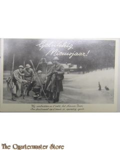 Mobilisatie briefkaart 1940 kokende soldaten