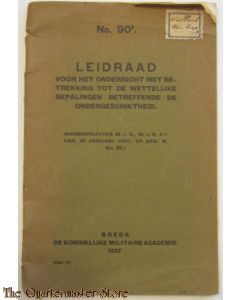 Voorschrift no 90k Leidraad tot ondergeschiktheid