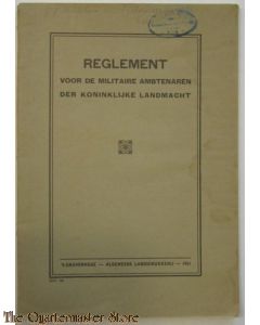 Reglement vd Mil Ambtenaren der Kon Landmacht