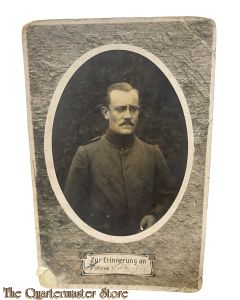 Postkarte/Studio photo 1914-18 Deutscher Soldat zur Erinnerung 