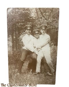 Postkarte/Studio photo 1914, 3 Deutsche Soldaten