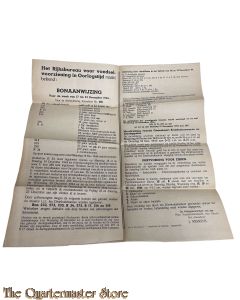 Bonaanwijzing Distributiekring  Amersfoort no 429 week  17 t/m 23 December 1944