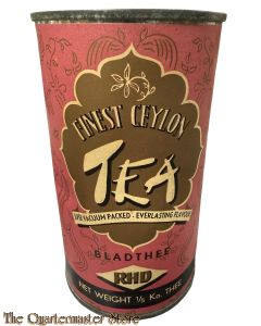 Jaren 40 Vol blik Finest Ceylon TEA 1/5 Ko. 
