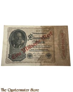 Reichsbanknote  Eintausend Mark 1922 mit Eine Milliarde Mark aufdruk