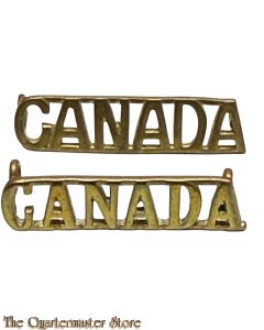 Set Shoulder titles CANADA (brass)